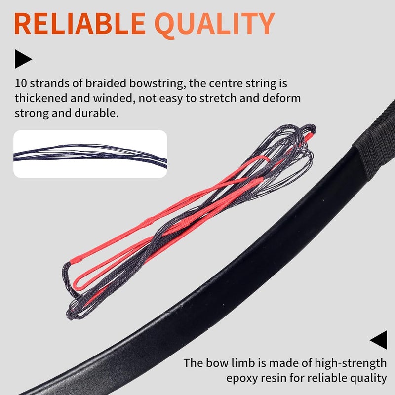 SP.G 50lbs One Piece Traditional Bow - 50" Handmade Wooden Bow Fast Precision Shooting Traditional Recurve Bow and Arrow Set for Adult & Archers Right Left Hand Archery Horse Long Bow - Image 4